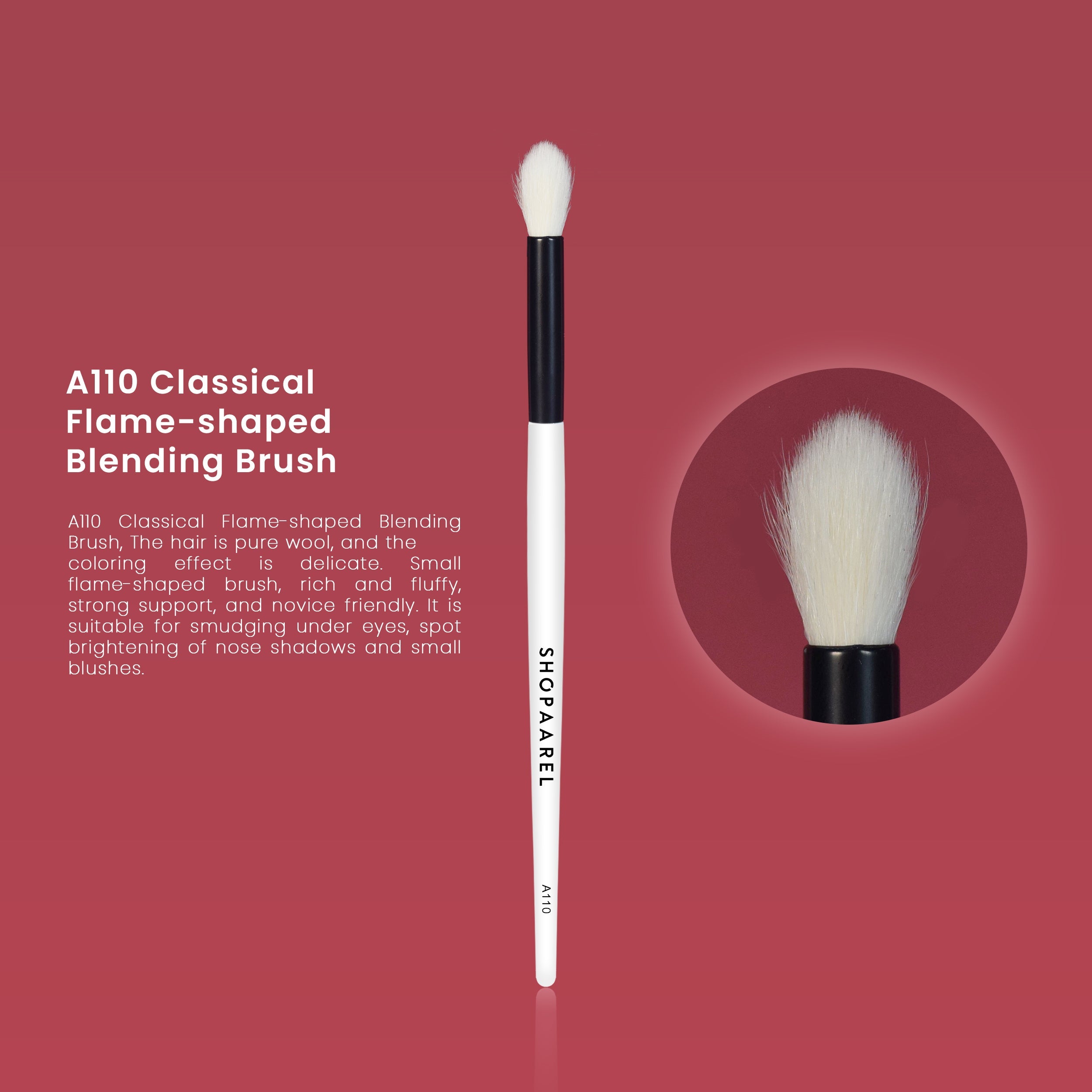 A110 Classical Flame-shaped Blending Brush