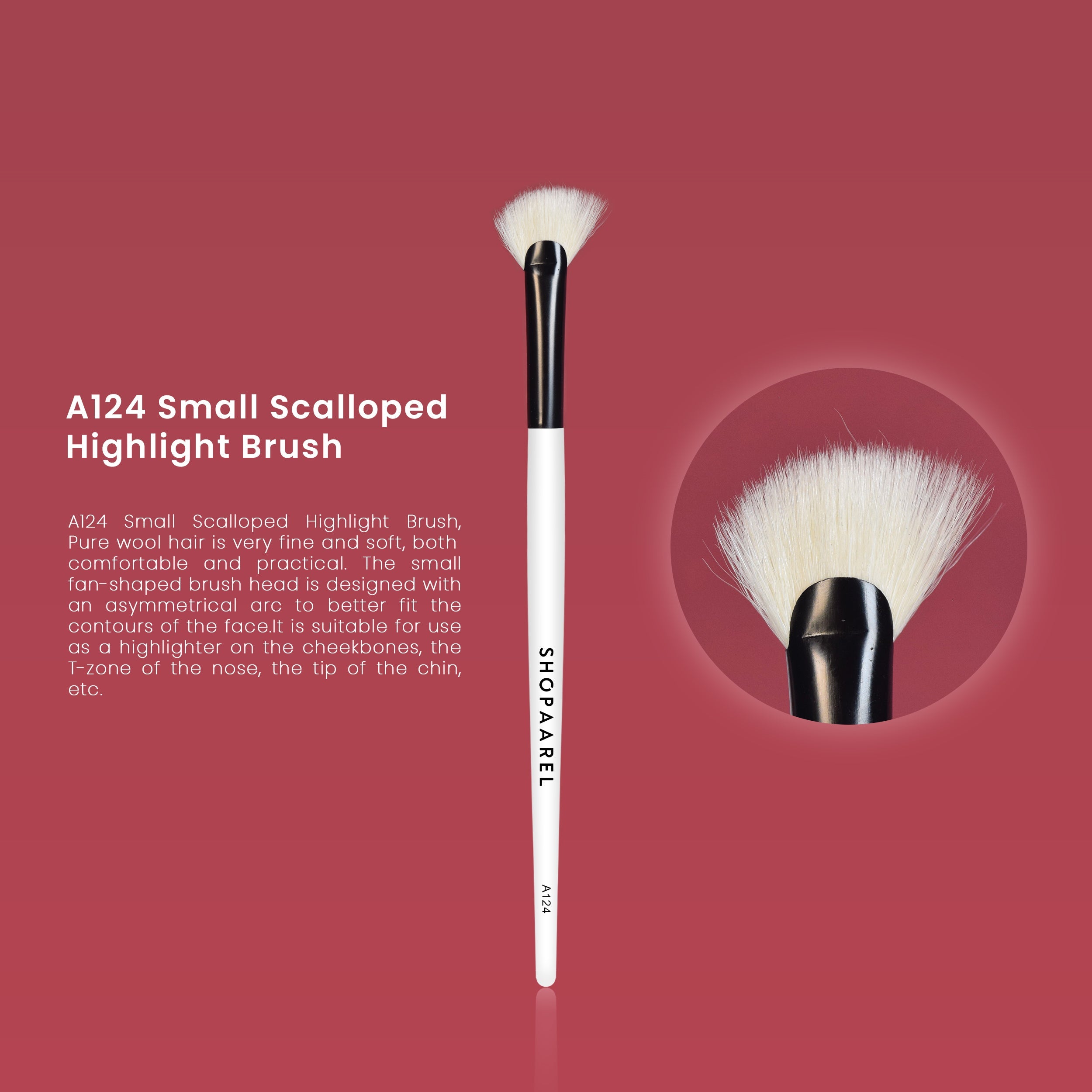 A124 Small Scalloped Highlight Brush