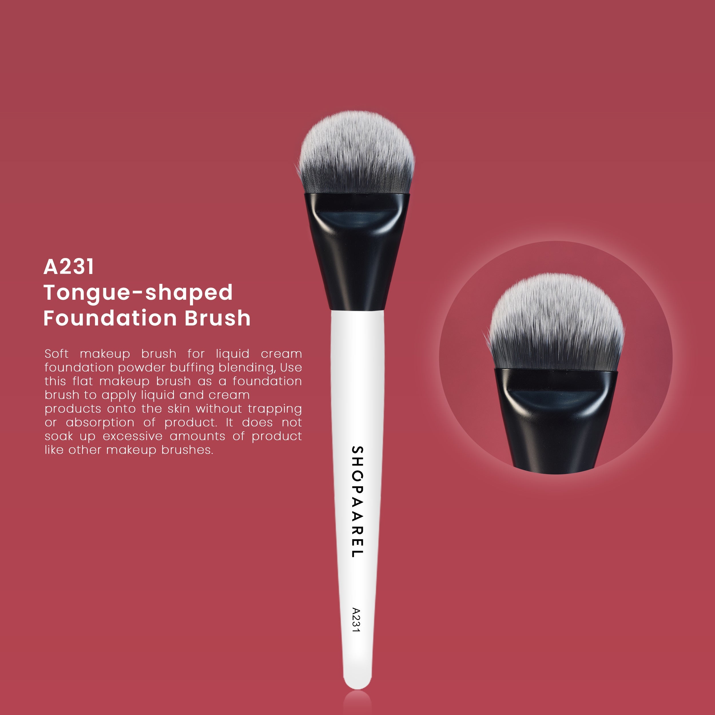 A231 Tongue-shaped Foundation Brush